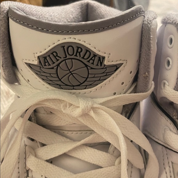 Jordan White High-Top Athletic Shoes - Picture 2 of 8